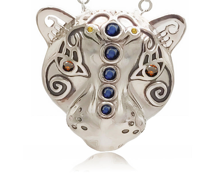 Sapphire statement pendant, Jaguar bold pendant