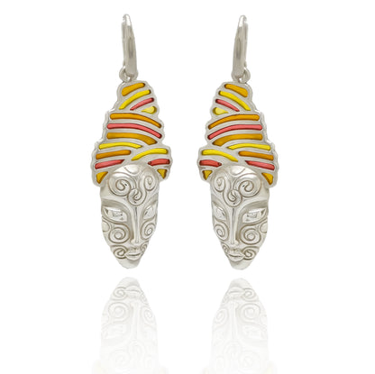 Little dreamer colorful sterling silver earrings,