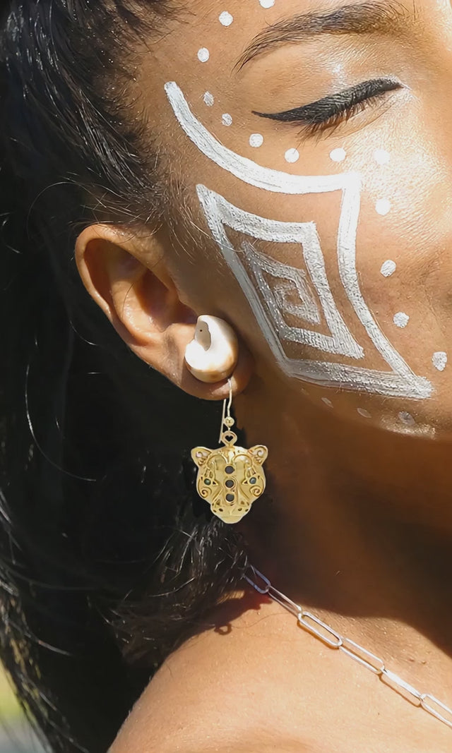 Pendientes Mis Jaguar, Zafiro Azul Oscuro, Piedras Preciosas Esmeralda, elegante regalo único.