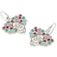 KAMAY jewelry Women earrings with sapphire, blue topaz, rhodolite & london blue topaz 