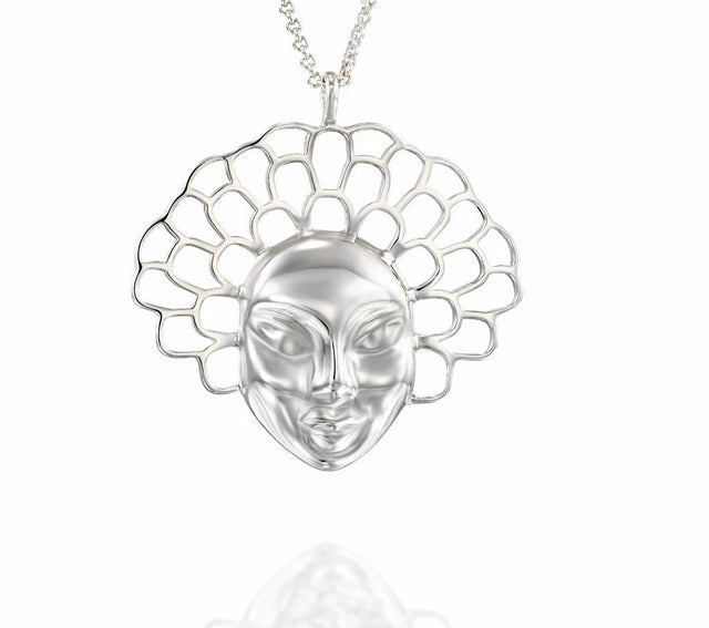 Flower silver women pendant