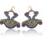 Big colorful dangle silver sterling sea earrings