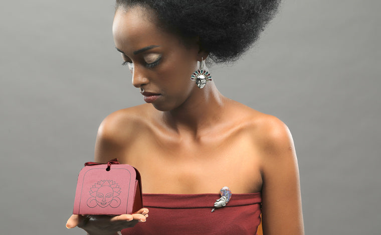 African collection brooch kamay