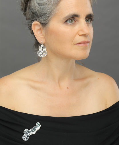 Boucles d'oreilles tatouage en argent sterling