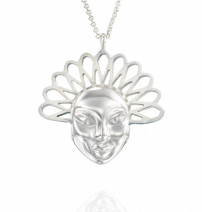 Lotus colgante de plata 