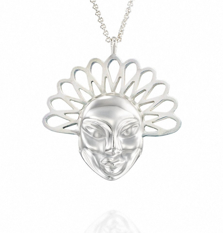 Lotus colgante de plata 