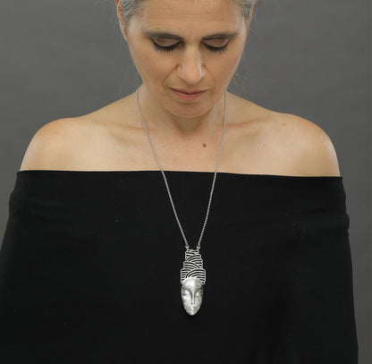 KAMAY The Dreamer Tattooed sterling silver statement pendant